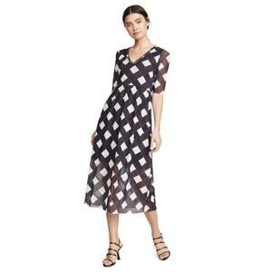 BAUM UND PFERDGARTEN Janeth Dress Midi A-Line Mesh Dress Women’s Size S